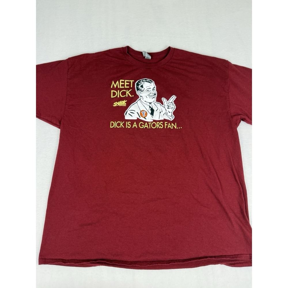 SMACK APPAREL MEET DICK Men‎ 2XL Don't Be A Dick Florida Gators FAN T-Shirt